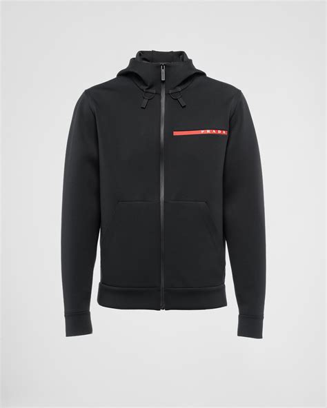 prada sport fleece|Prada black hoodie.